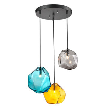 Lampe à suspension ronde en verre fantaisie Éclairage intérieur moderne et créatif